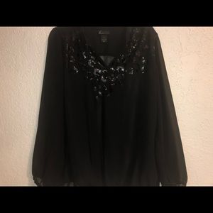 Sheer black top